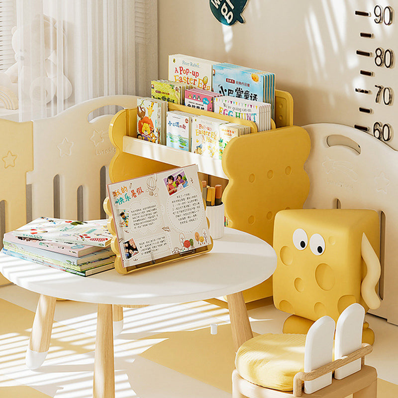 Kinderbücherregal mit 2 Ebenen auf Rollen