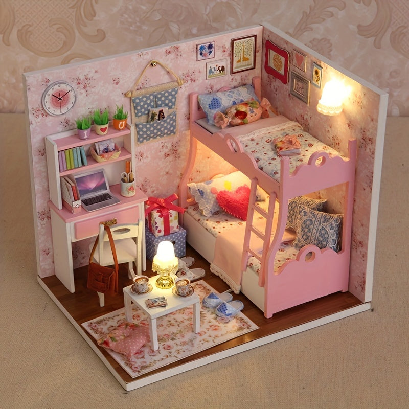 DIY Miniatur-Puppenhaus Bausatz mit LED | Modellbau
