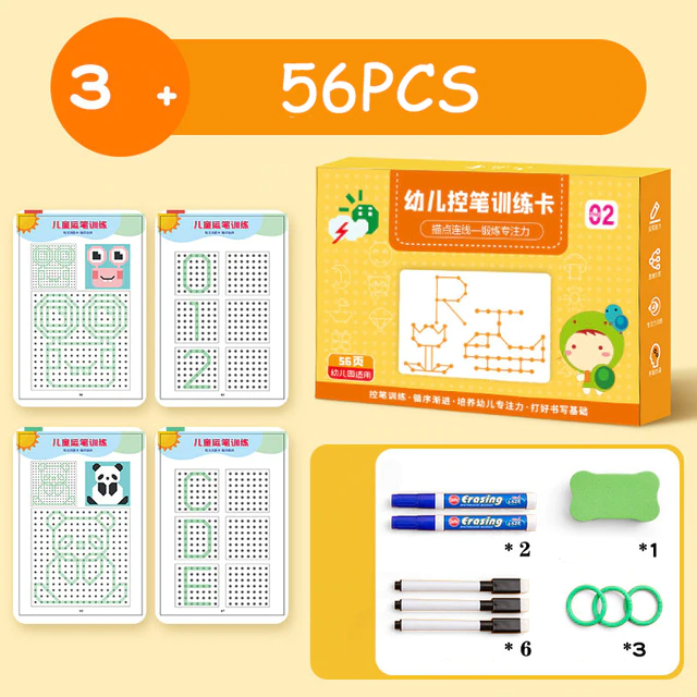 Kinder-Nachzeichnungs-Übungsbuch | Fördert spielerisches Lernen und motorische Fähigkeiten – Spiel- und Lernspaß