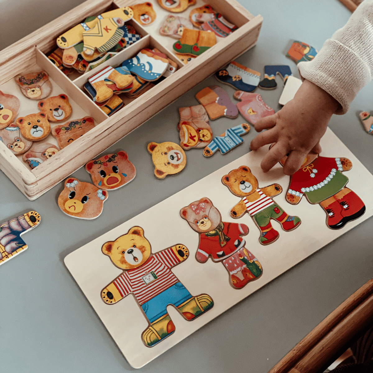 Anziehpuzzle Bär aus Holz | SpielTopia