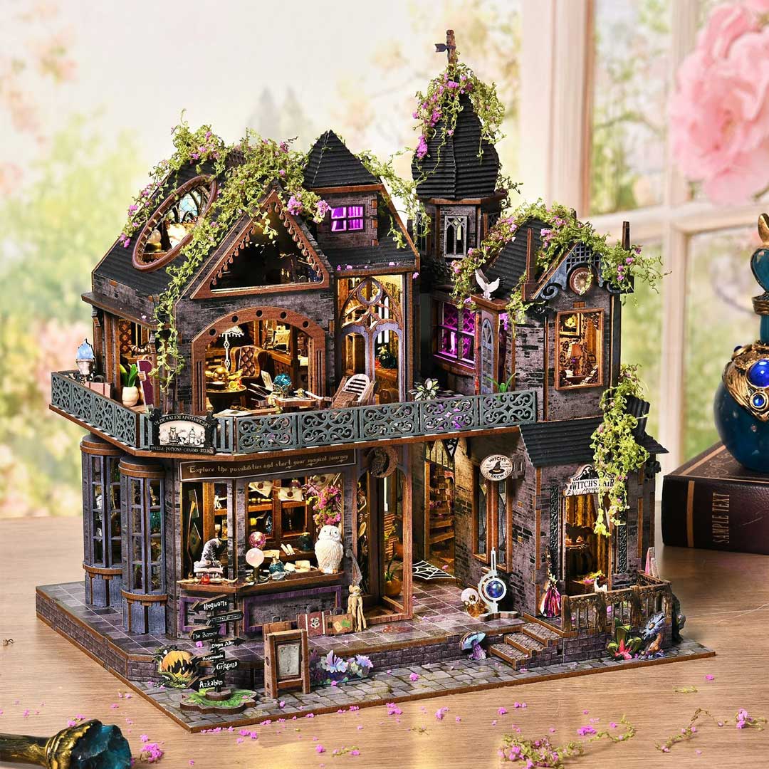 Magic Castle DIY Miniature Dollhouse Kit Fifijoy