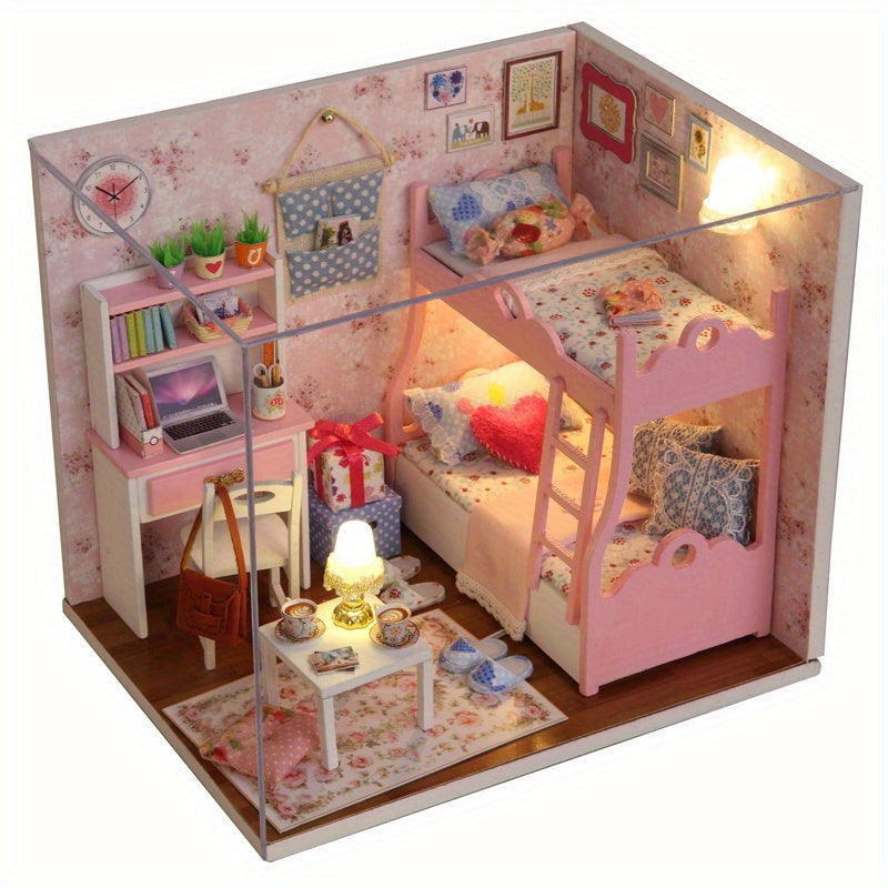 DIY Miniatur-Puppenhaus Bausatz mit LED | Modellbau