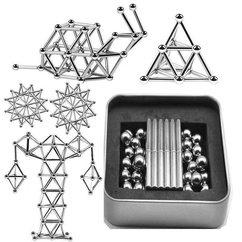 Magnetstäbe und Kugeln Bauset | MagniBlocks Konstruktionsspielzeug ab 14