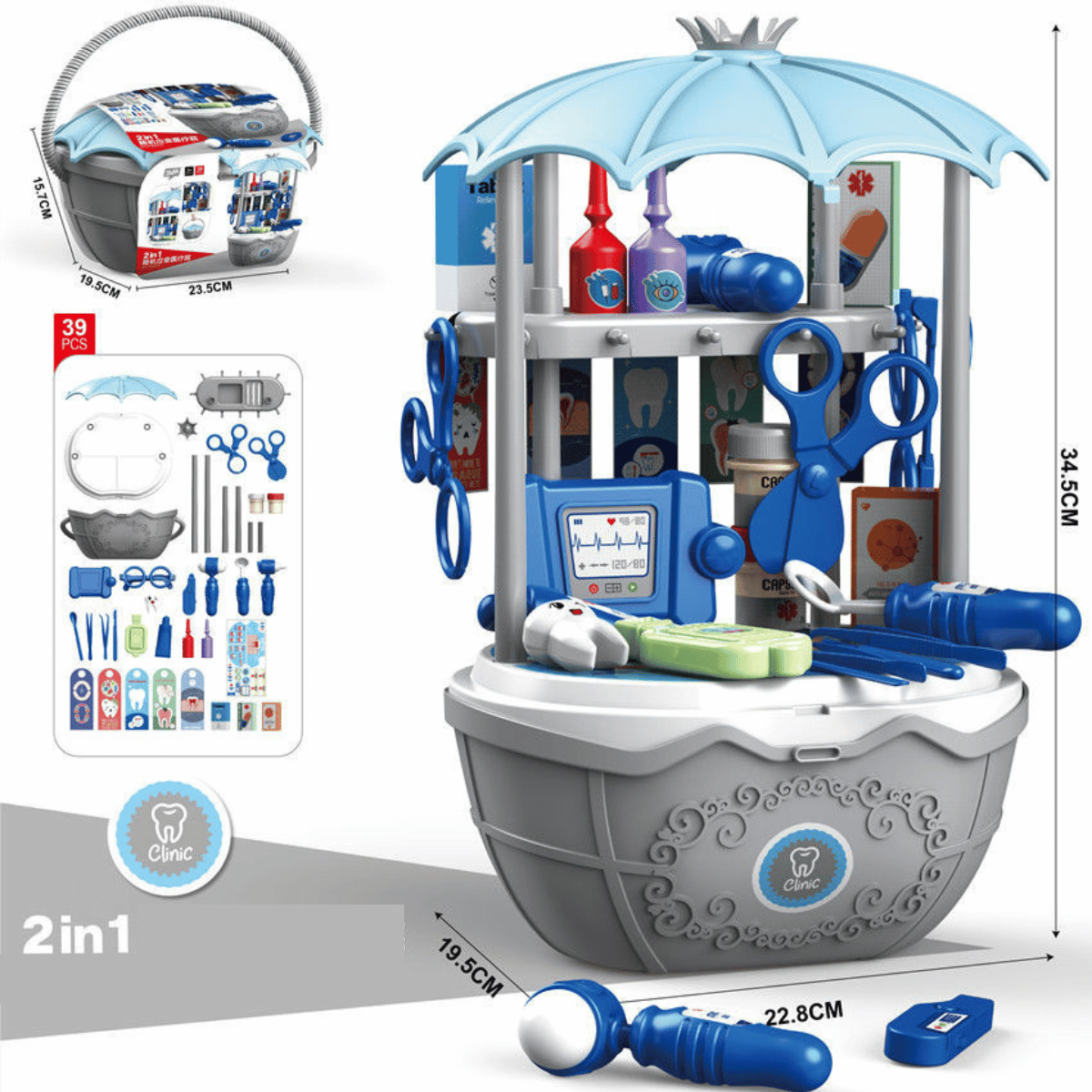 Eisdielen-Spielset für Kinder | Rollenspiel Eisladen