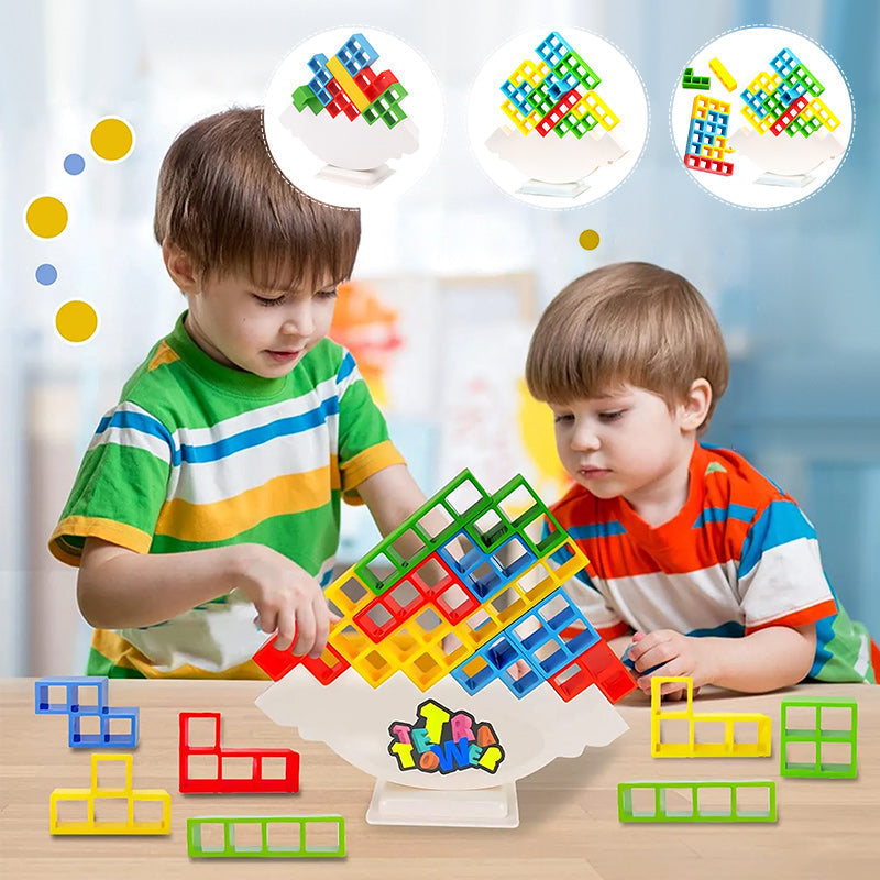 Tetris-Stapelspiel für Kinder | Balance-Bauspiel TetraTower