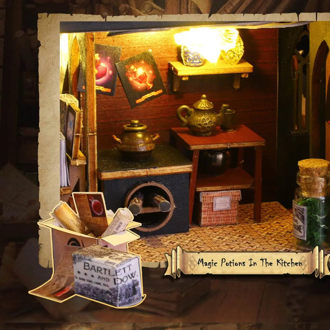 Luna Magic House DIY Wooden Dollhouse Kit Fifijoy
