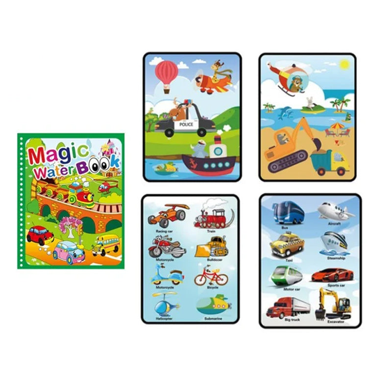 Magisches Wasser-Malbuch | Fördert Kreativität und Spielspaß - Ausmalen mit Wasser