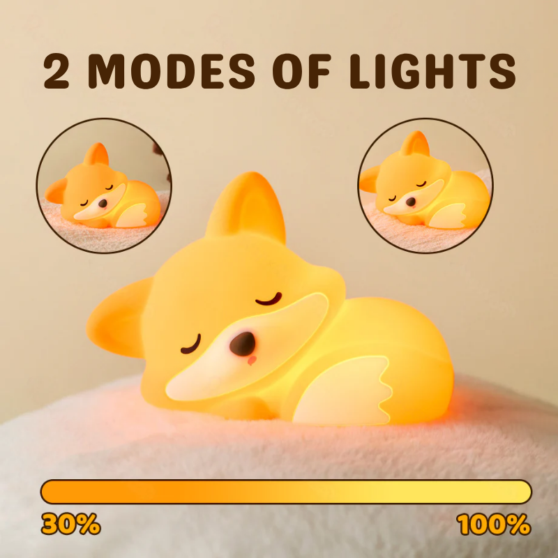 FoxGlow Fuchs-Nachtlicht für Kinder | USB-C, dimmbar | SpielTopia
