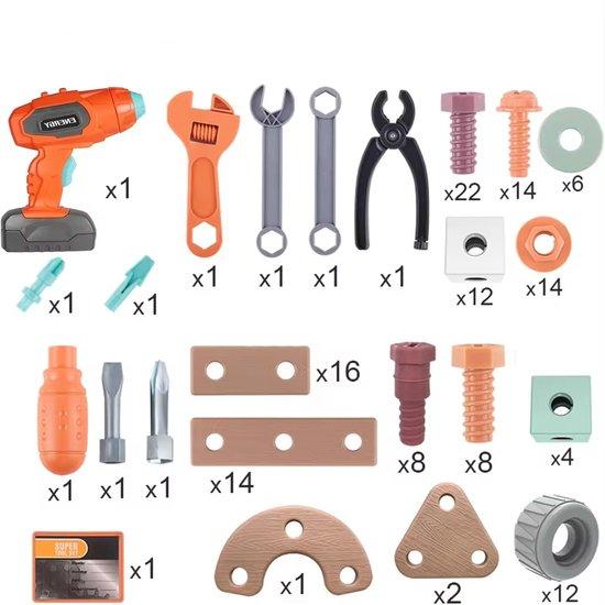 Kinder-Werkzeugset mit Aufbewahrungsbox | 100+ Teile Junior Builder Pro