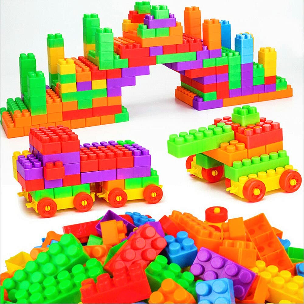 Bausteine mit Rädern für Kinder | DIY Steck-Bauset BlockiPlay