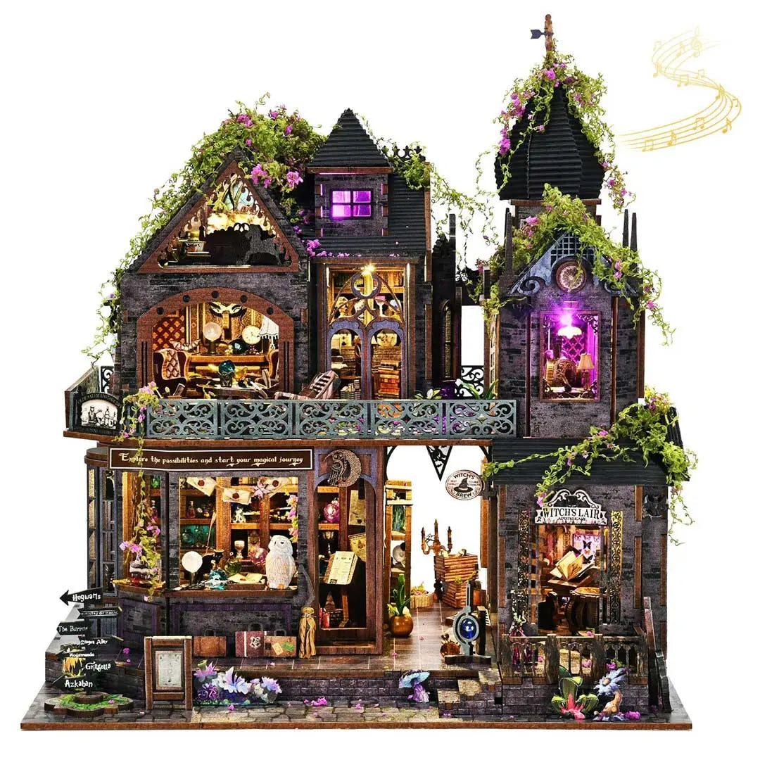 Magic Castle DIY Miniature Dollhouse Kit Fifijoy