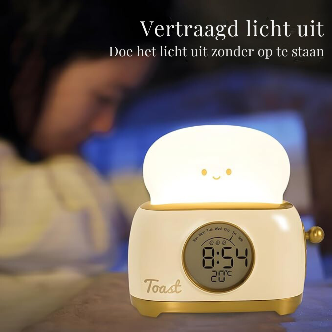 GlowToon Kinderwecker mit Nachtlicht | USB, dimmbar | SpielTopia