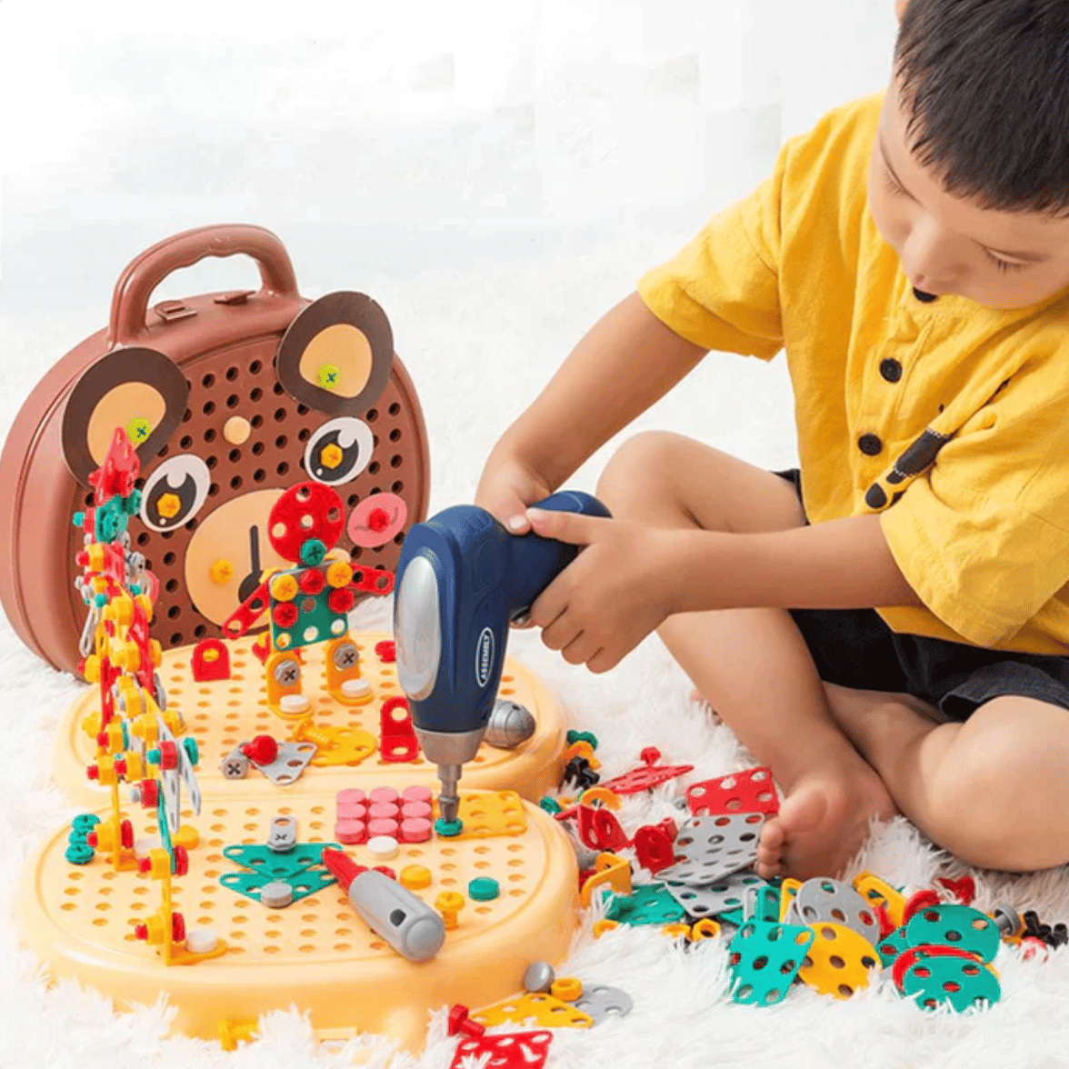 Montessori Werkzeugset für Kinder | Kreatives Bauspielzeug BuildMaster Jr
