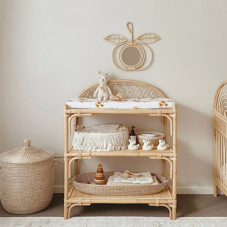 Kinderregal Rattan mit 3 Ebenen