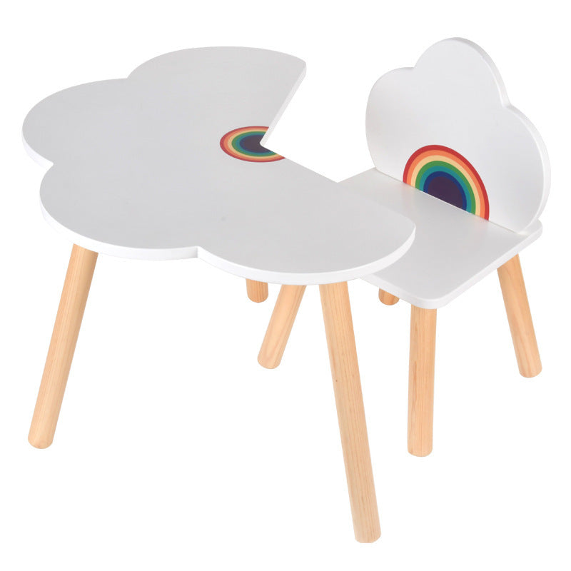 Kinderschreibtisch mit Stuhl in Wolkenform