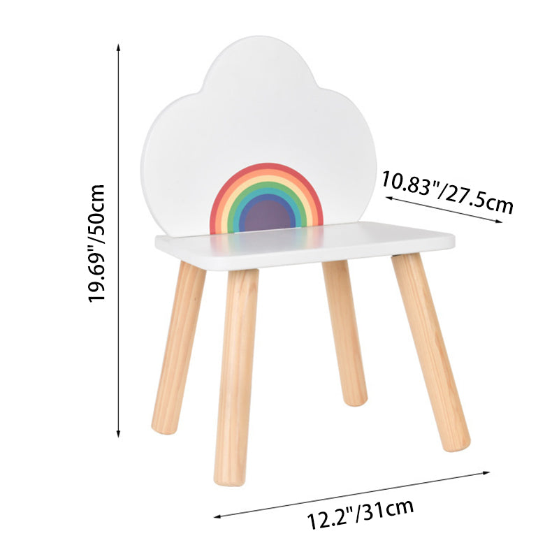 Kinderschreibtisch mit Stuhl in Wolkenform