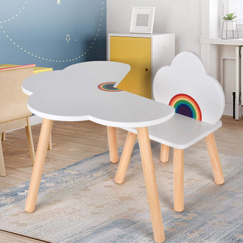 Kinderschreibtisch mit Stuhl in Wolkenform