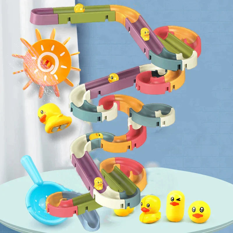 Badespielzeug Enten-Rutsche für Kinder | Murmelbahn fürs Bad SlideDucky