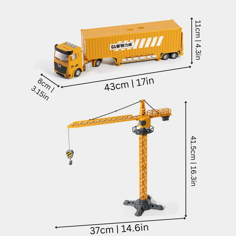Baustellen-LKW 2-in-1 für Kinder | mit Licht & Sound BrixBuddy