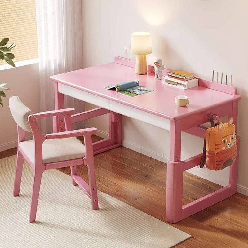 Kinderschreibtisch-Set aus Holz mit 2 Schubladen