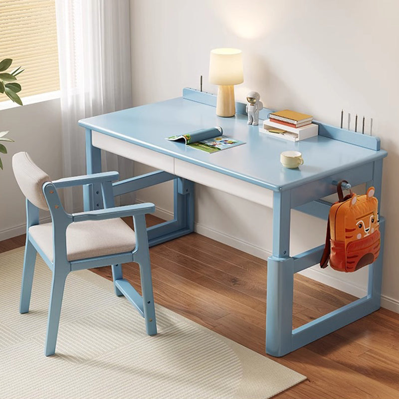 Kinderschreibtisch-Set aus Holz mit 2 Schubladen