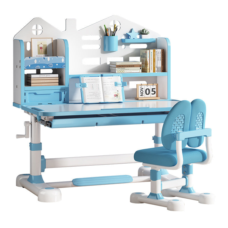 Kinderschreibtisch-Set höhenverstellbar mit Schublade
