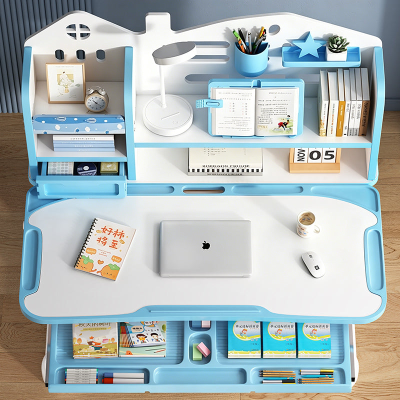 Kinderschreibtisch-Set höhenverstellbar mit Schublade