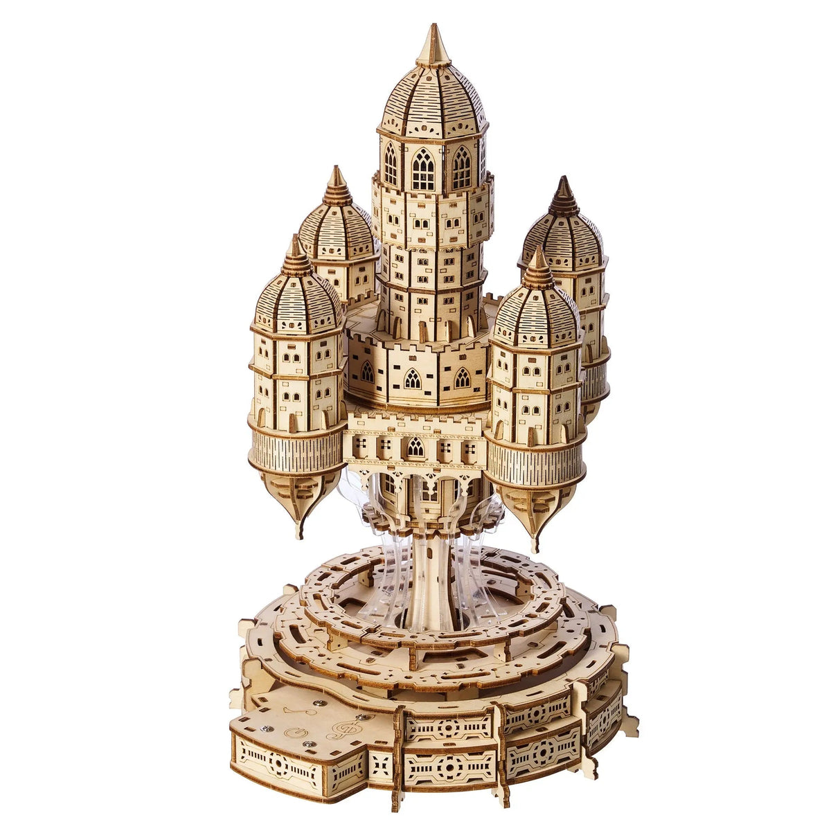 rokrgeek Celestia Castle Music box 3d wooden puzzle Rokr Geek