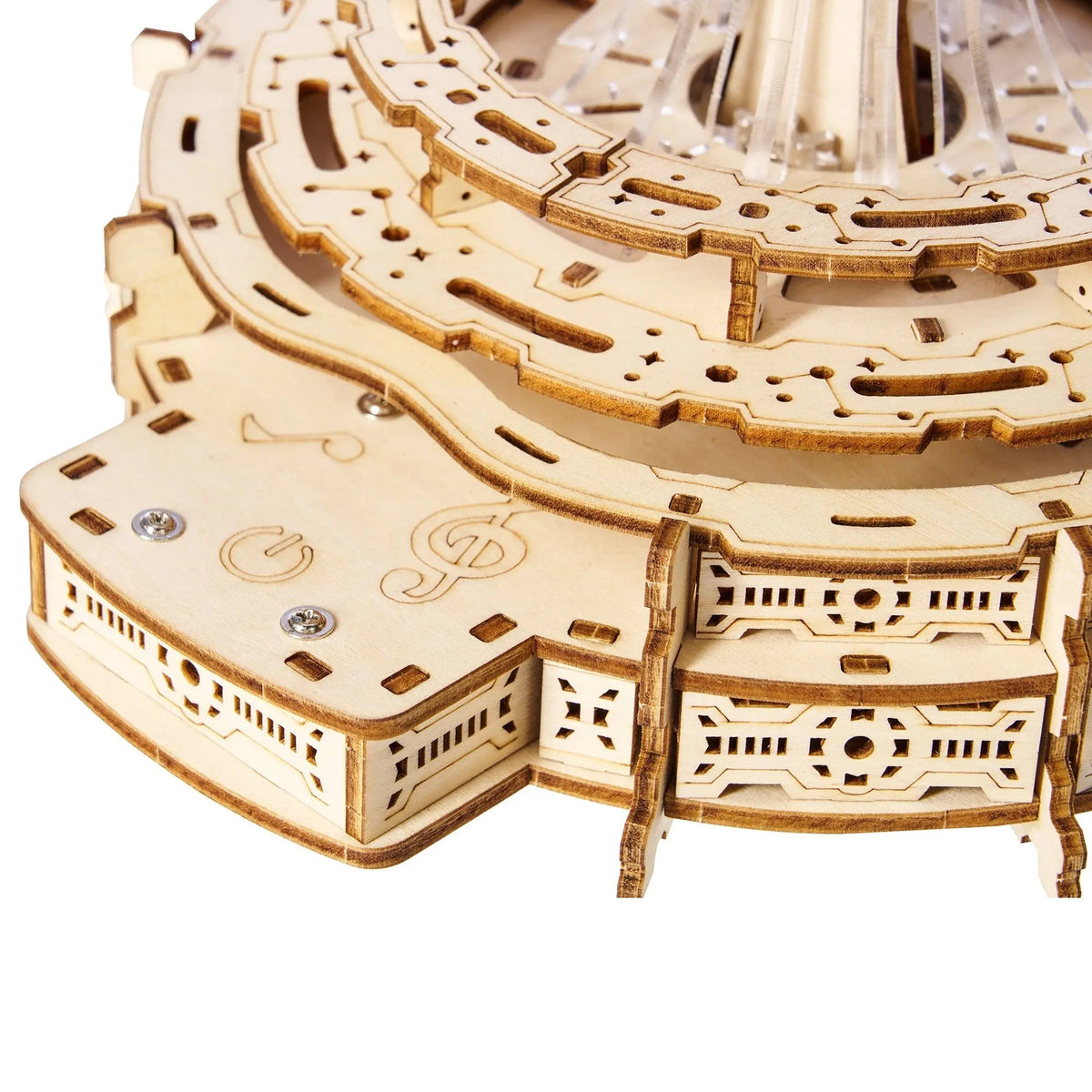 rokrgeek Celestia Castle Music box 3d wooden puzzle Rokr Geek
