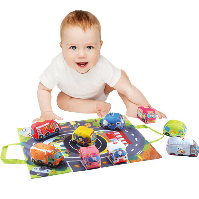 SoftCar-Spielset | Sicher & Pädagogisch - Weiche Autos für Kleinkinder