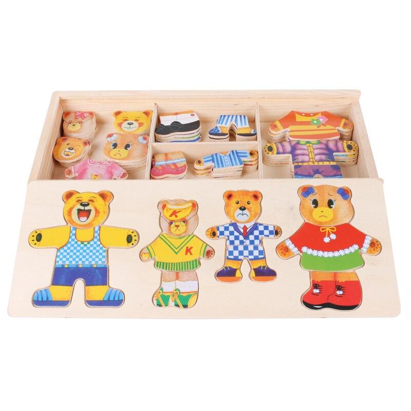 Anziehpuzzle Bär aus Holz | SpielTopia