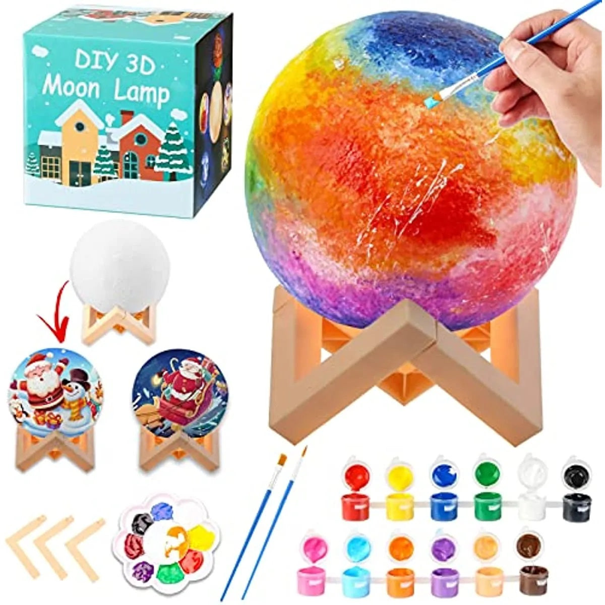 DIY-Mondlampe zum Bemalen | Kreatives Bastelset für Kinder