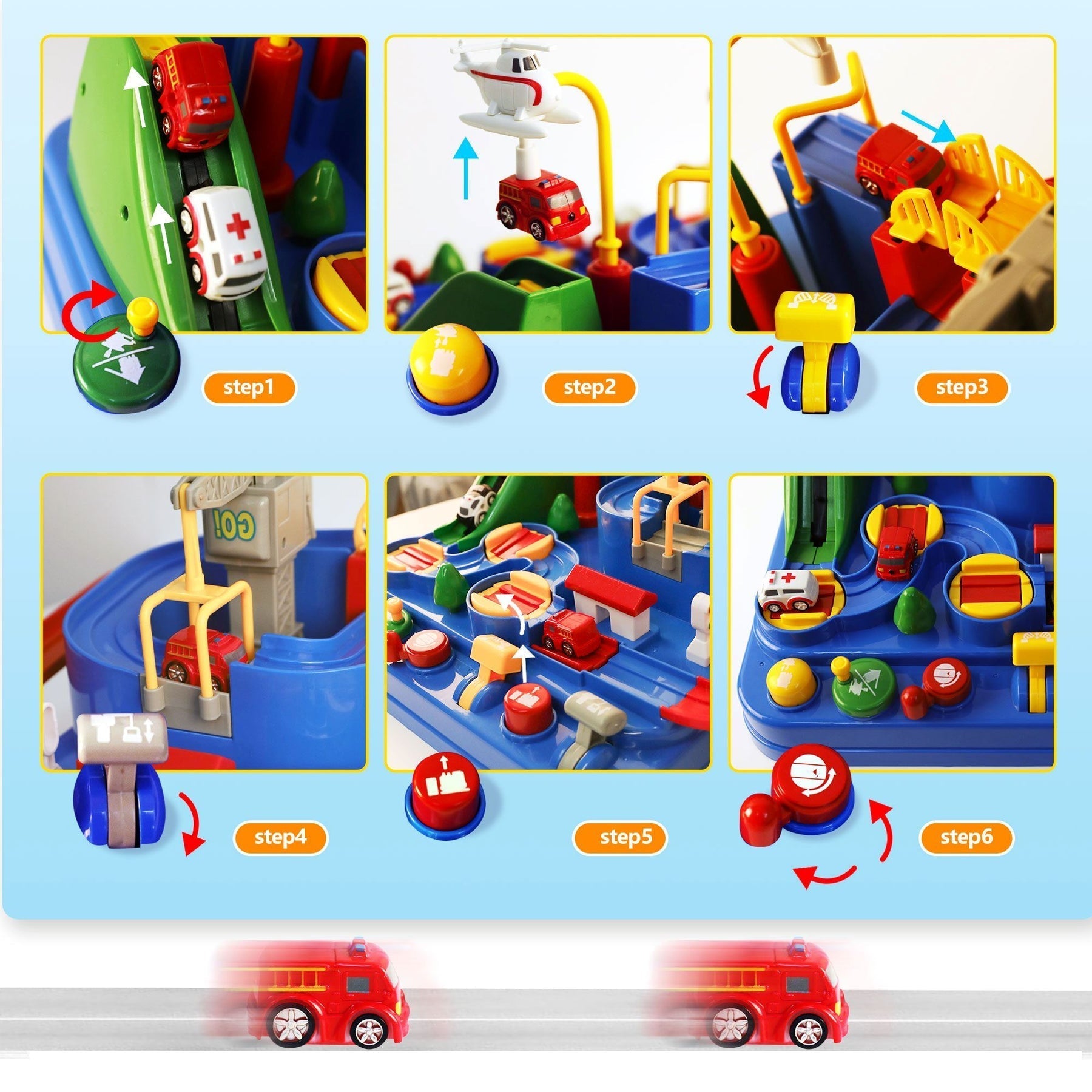 Abenteuer-Rennstrecke | Mechanische Bildungsrennbahn | SpielTopia