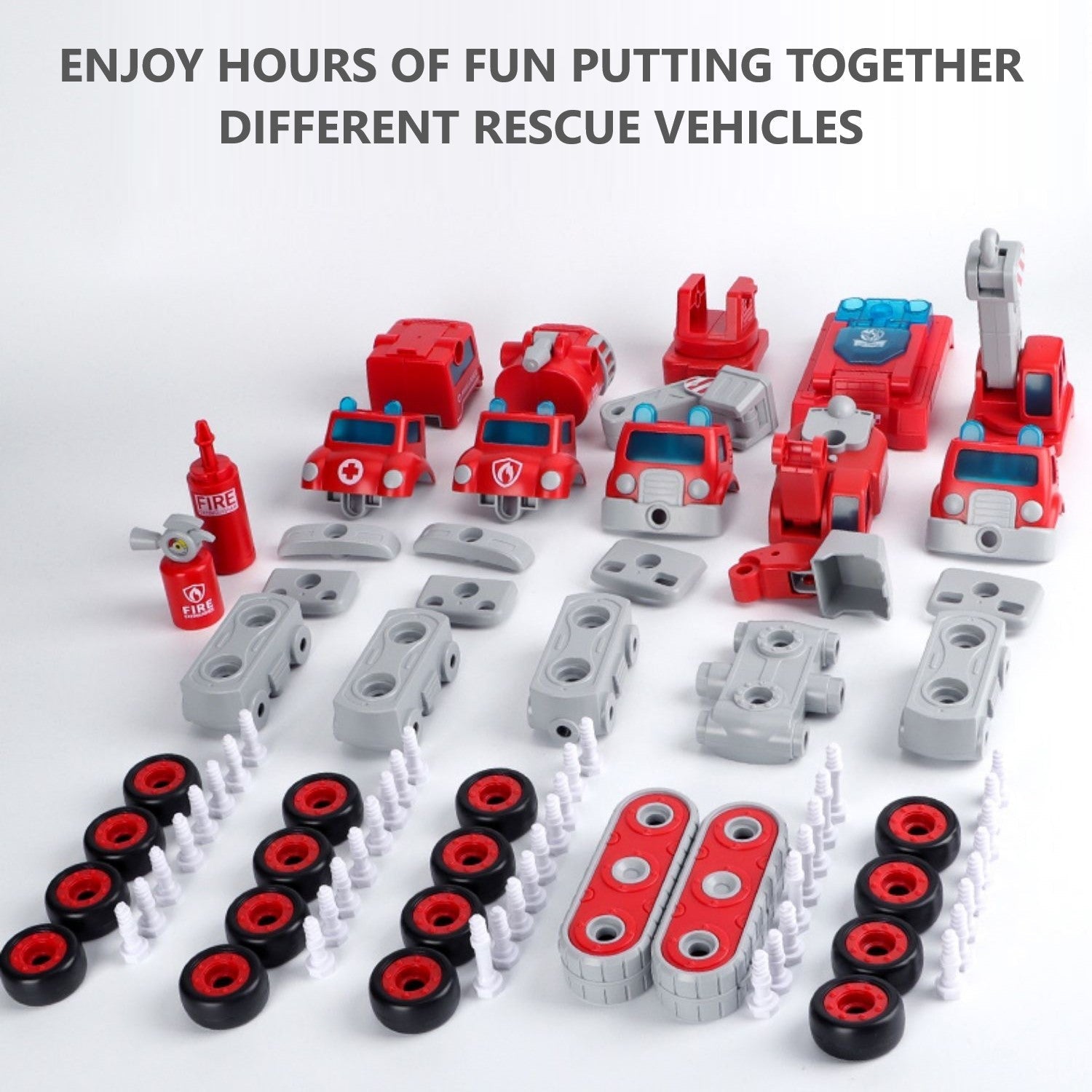 MechaBots Rettungsfahrzeuge zum Zusammenbauen für Kinder | Schult Feinmotorik & Geduld