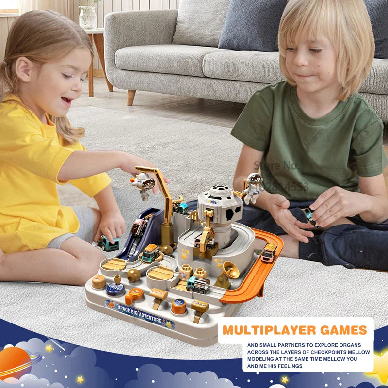 GalaxyTrack Weltraum-Spielset mit Bahn & Garage für Kinder | Weckt die Fantasie
