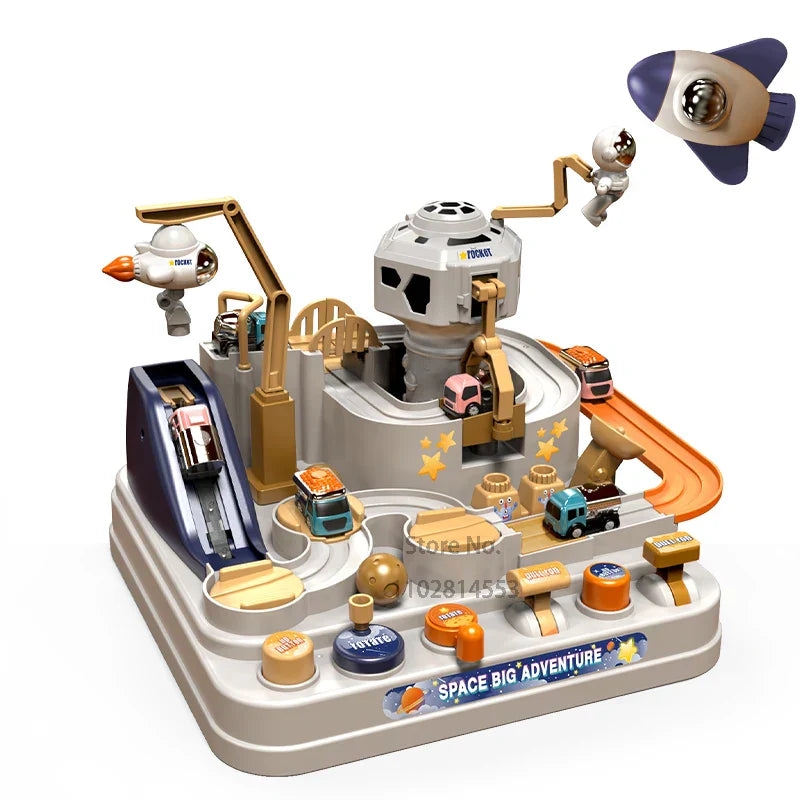 GalaxyTrack Weltraum-Spielset mit Bahn & Garage für Kinder | Weckt die Fantasie