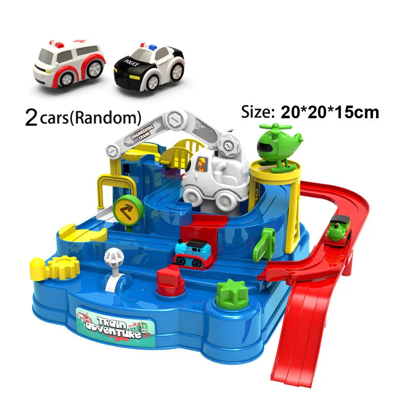 GalaxyTrack | Weltraumabenteuer für junge Entdecker - Eisenbahn- und Parkhaus-Spielset für Kinder