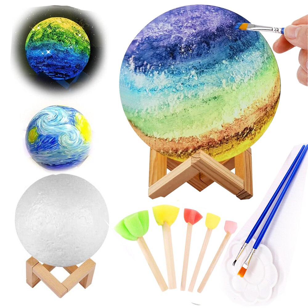 DIY-Mondlampe zum Bemalen | Kreatives Bastelset für Kinder