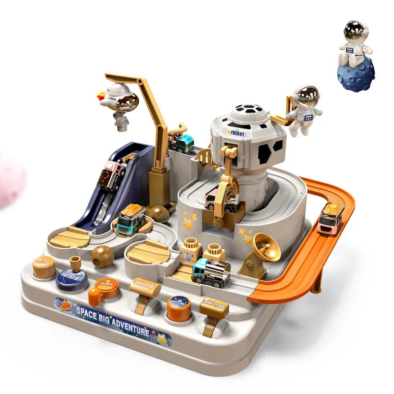 GalaxyTrack Weltraum-Spielset mit Bahn & Garage für Kinder | Weckt die Fantasie