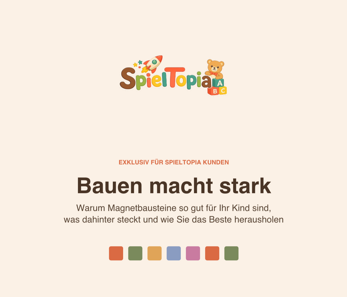 Spieltopia – E-Book zu magnetischen Bausteinen