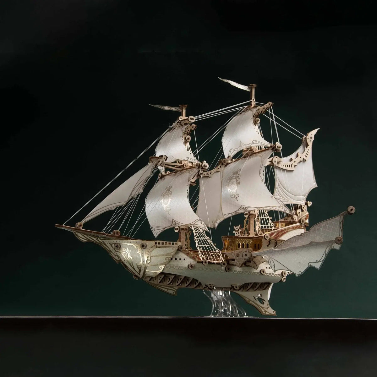 Rokrgeek Fantasy Elf Ship DIY 3D Wooden Puzzle Kit Rokrgeek