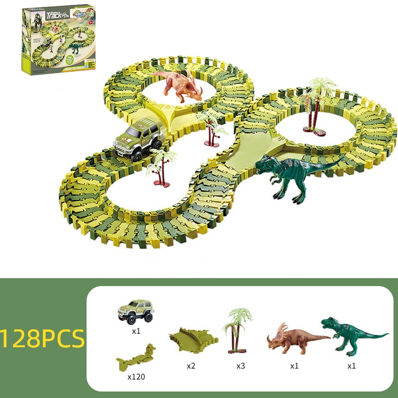 Flexible Rennstrecke – Flexibles Schienenset Rennbahn-Spielzeugset