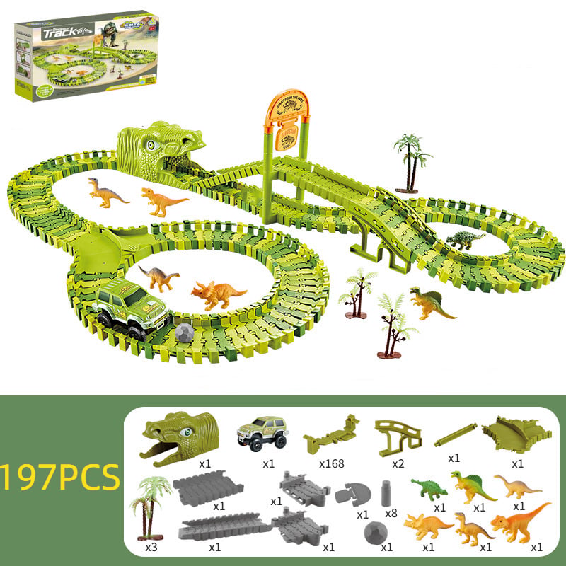 Flexible Rennstrecke – Flexibles Schienenset Rennbahn-Spielzeugset