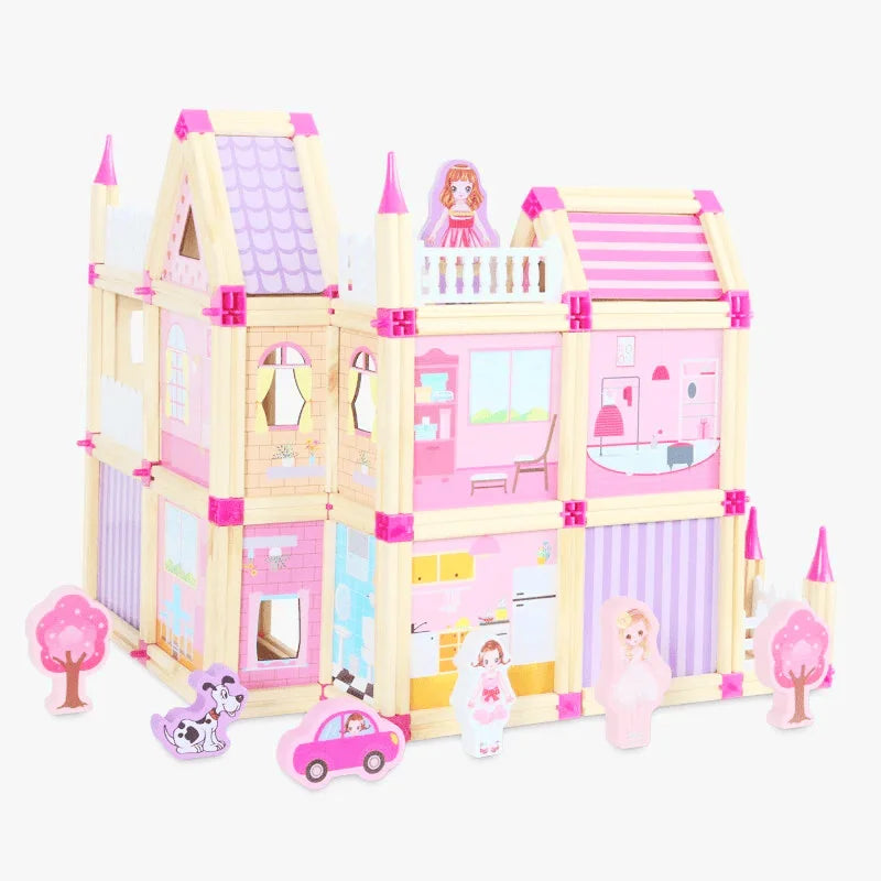 Magnetisches Bauset für Kinder | 100+ Magnetbausteine Haus
