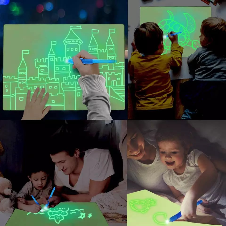 LumoTek | Magisches LED-Zeichenpad für Kinder – kreatives pädagogisches Spielzeug