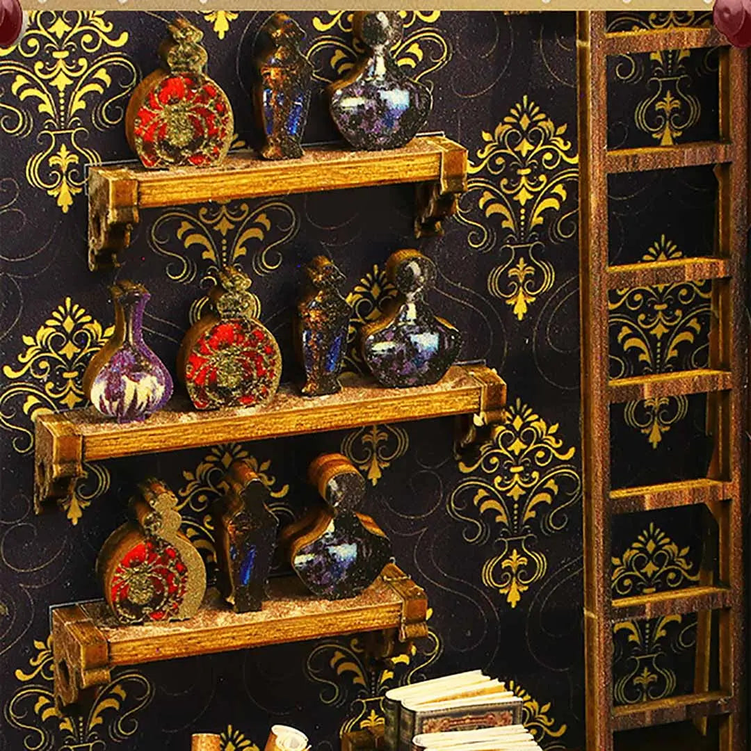 Detective Agency Wooden Puzzle Book Nook Shelf Insert Fifijoy