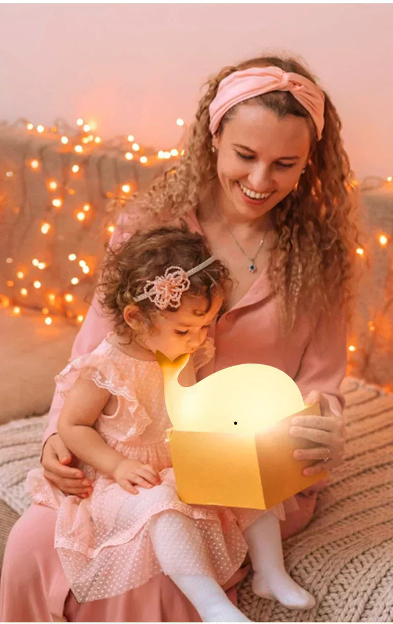 CozyWhale Wal-Nachtlicht für Kinder | Farbwechsel, USB | SpielTopia