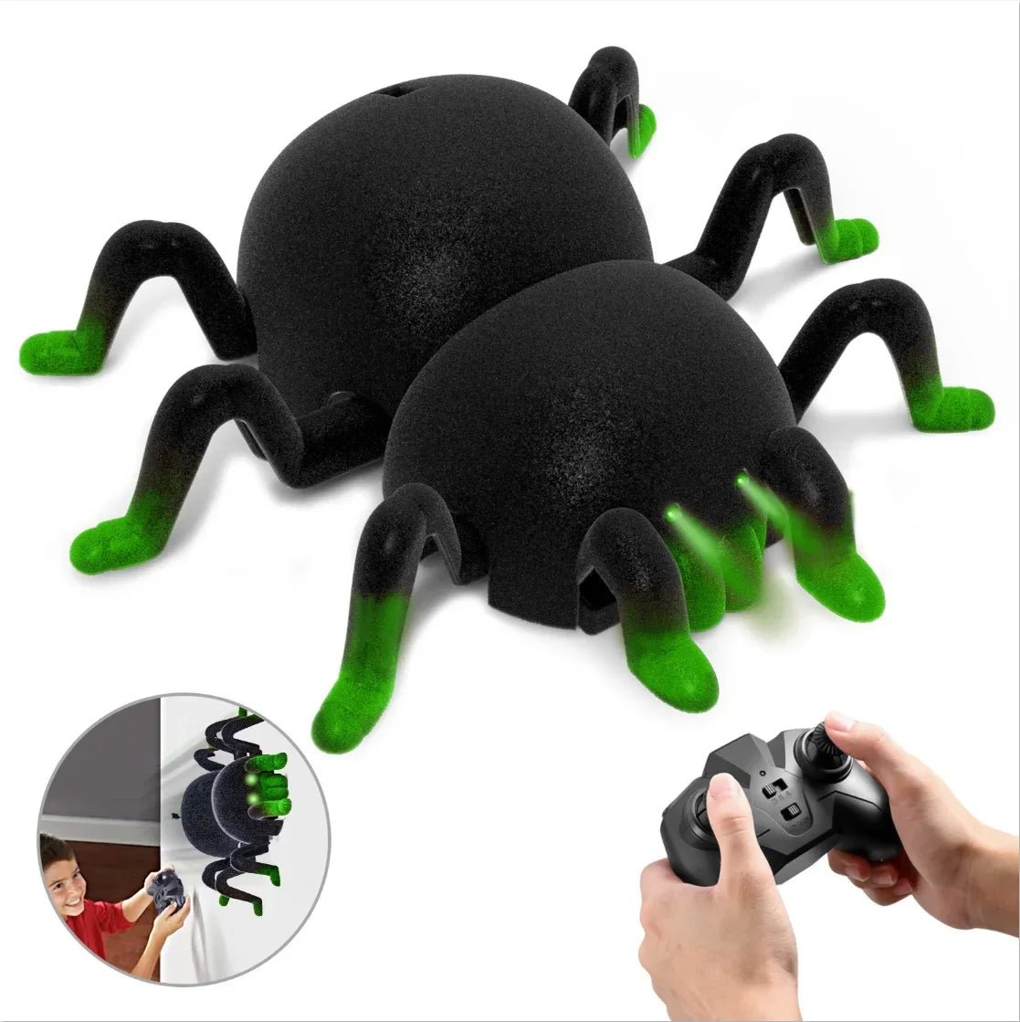 Gruseliger Kriecher | Die ultimative Schreckreaktion - Wandkletternde RC-Spinne für spannende Streiche!