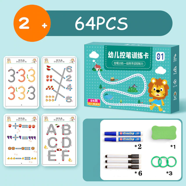 Kinder-Nachzeichnungs-Übungsbuch | Fördert spielerisches Lernen und motorische Fähigkeiten – Spiel- und Lernspaß