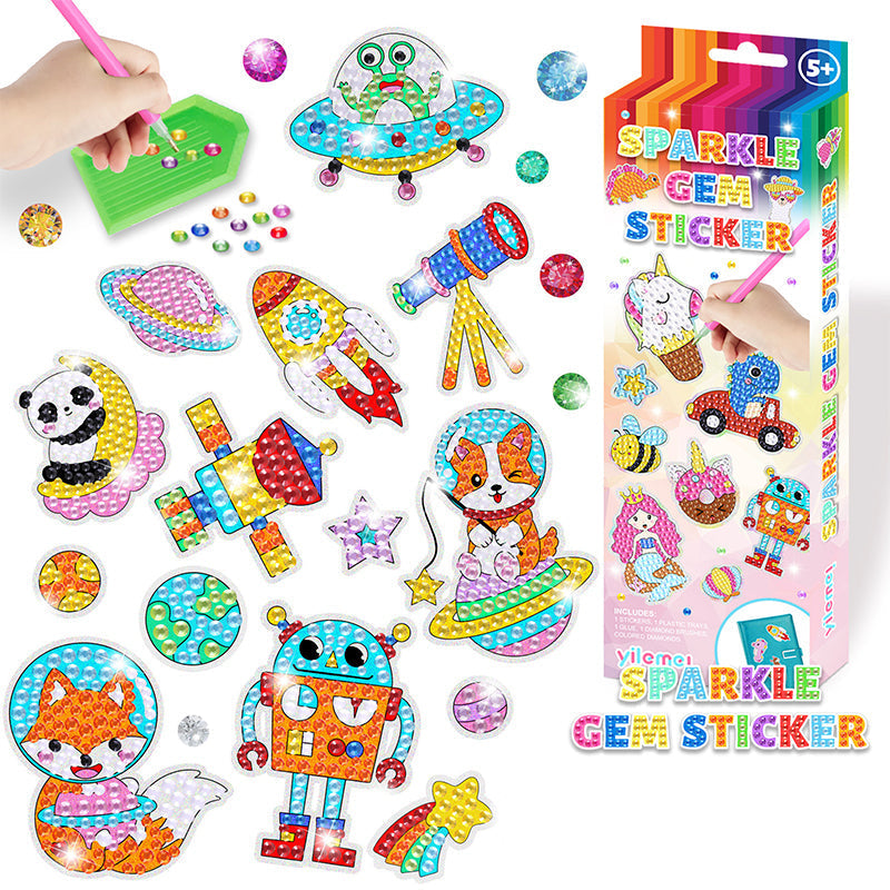 Diamant-DIY-Aufkleber | Ein schönes kreatives Bastelstück für Kinder - Fördert kreatives Spiel und Fantasie